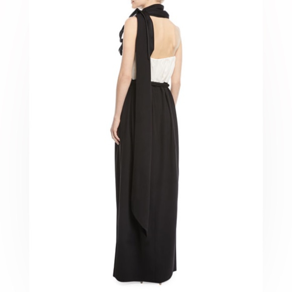 Marc Jacobs Belted Two-Tone Evening Gown with Bow Scarf (size 4) - Picture 3 of 16